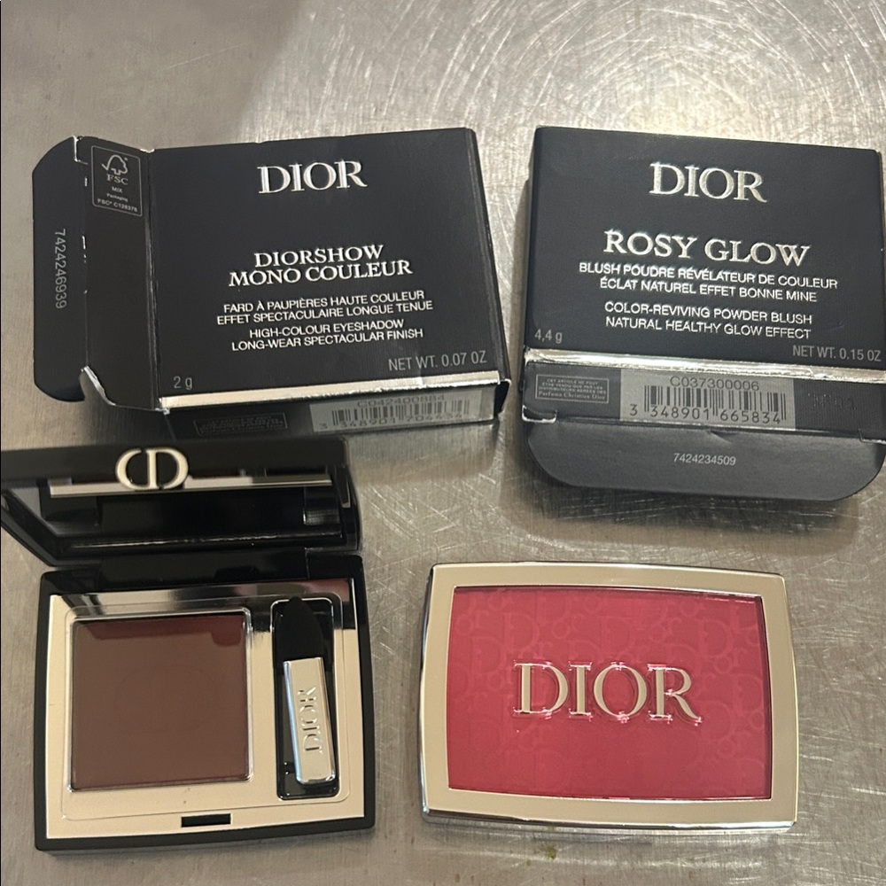 Dior Rosy Glow Blush & Diorshow mono eyeshadow